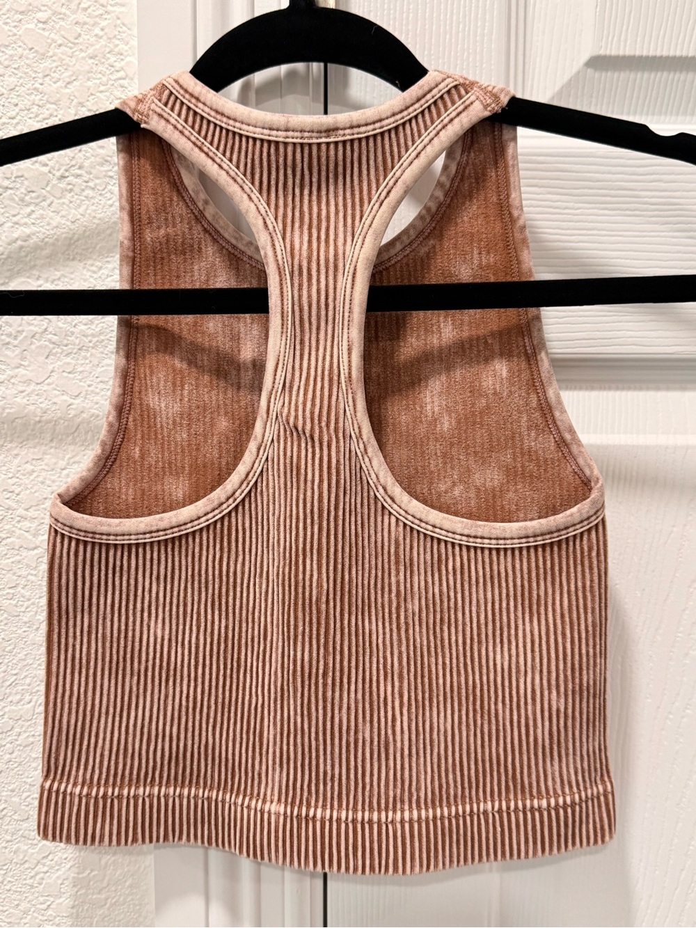 ZENANA Mineral Wash Ribbed Brami Bralette Crop top "NEW" - Picture 3 of 6